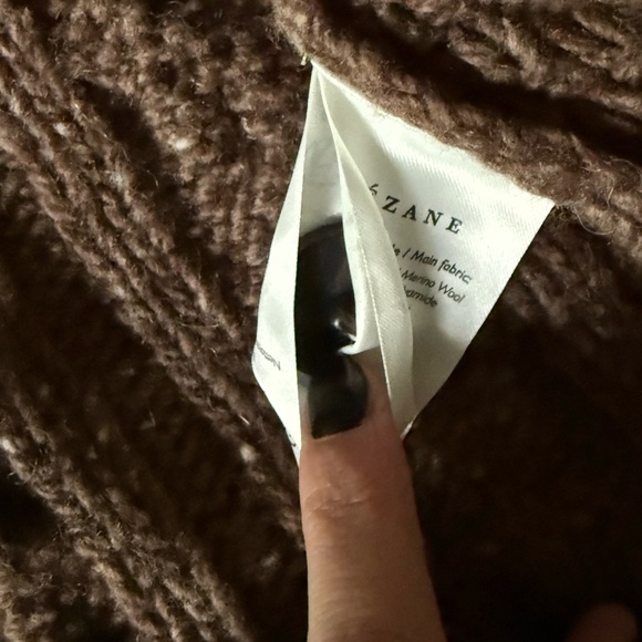 Sezane Andina Cardigan Chunky Cable Knit Brown Sweater NWOT - Picture 15 of 15